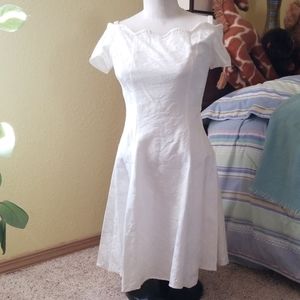 White semi-formal dress